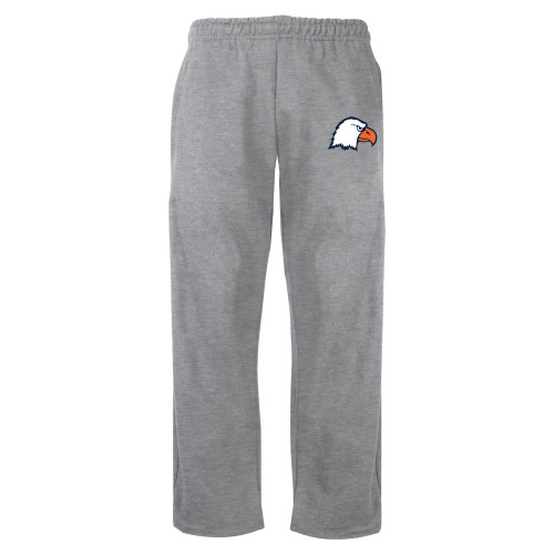  Grey Fleece Open Bottom Pant - Eagle Head