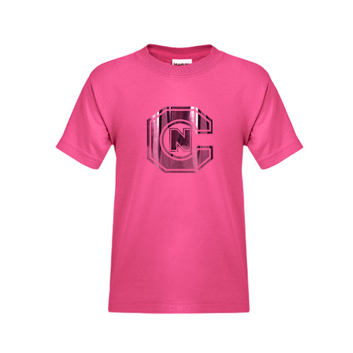  Youth Hot Pink T Shirt - Official Logo Foil