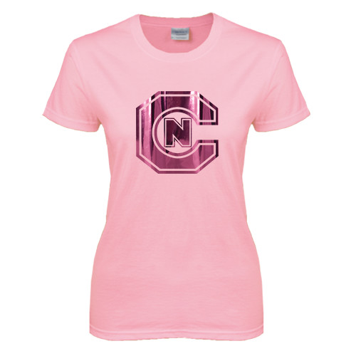  Womens Pink Short Sleeve Tee - Official Logo Foil