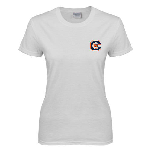  Womens White Short Sleeve Tee - Official Logo