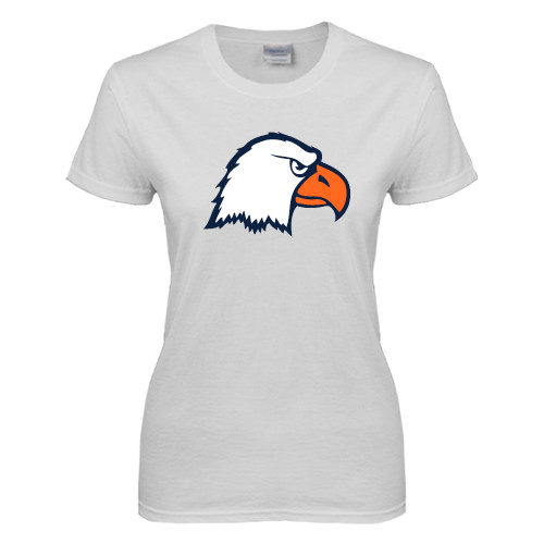  Womens White Short Sleeve Tee - Eagle Head