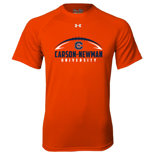  Under Armour Orange Tech Tee - Carson-Newman Football Stacked