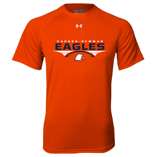  Under Armour Orange Tech Tee - Carson-Newman Eagles Football Stacked