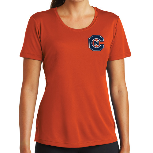  Womens Orange Performance Tee - Official Logo