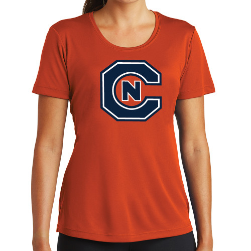  Womens Orange Performance Tee - Official Logo
