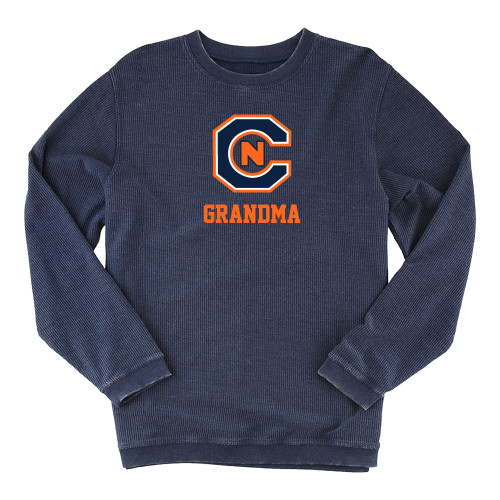  Boxercraft Womens Navy Corded Crew - Grandma