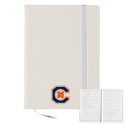  5x7 White Hard Cover Journal - Official Logo