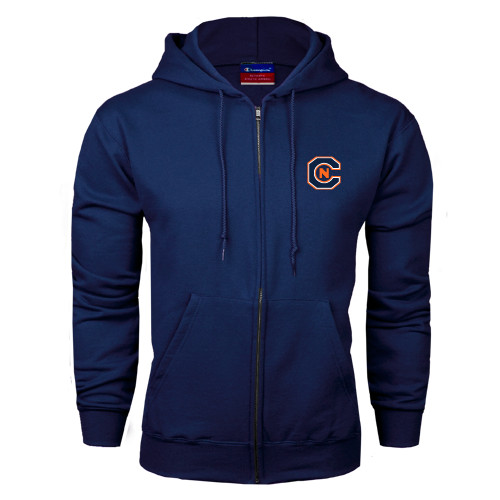  Navy Fleece Full Zip Hoodie - Official Logo