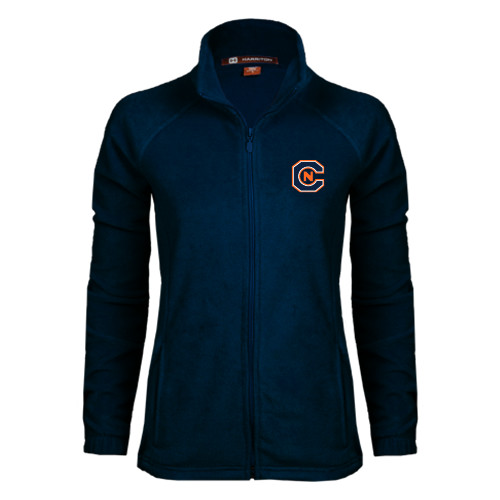  Womens Navy Fleece Full Zip Jacket - Official Logo