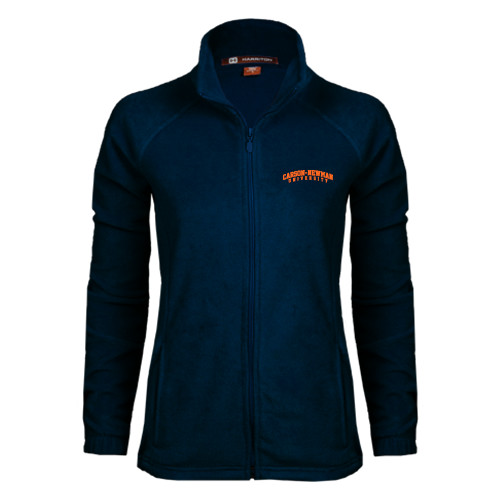  Womens Navy Fleece Full Zip Jacket - Arched Carson-Newman University