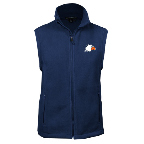  Navy Fleece Full Zip Vest - Eagle Head
