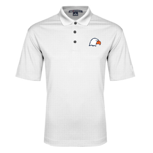  White Performance Fine Jacquard Polo - Eagle Head