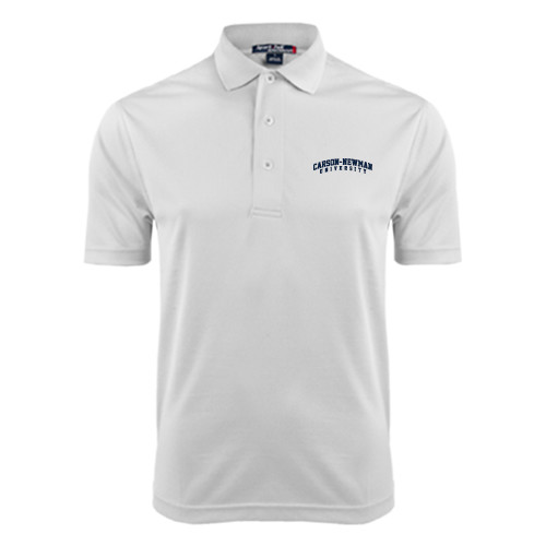  White Dry Mesh Polo - Arched Carson-Newman University