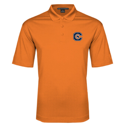  Orange Performance Fine Jacquard Polo - Official Logo