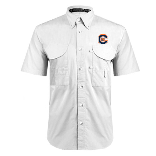  White Fishing Shirt Performance Short Sleeve - Official Logo