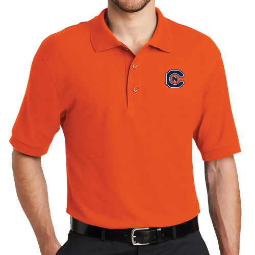  Orange Silk Touch Polo - Official Logo
