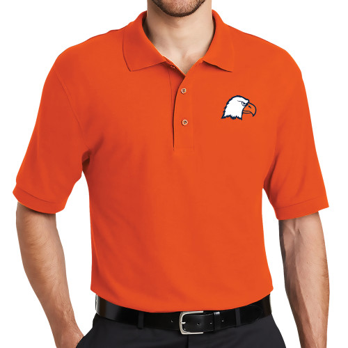  Orange Silk Touch Polo - Eagle Head