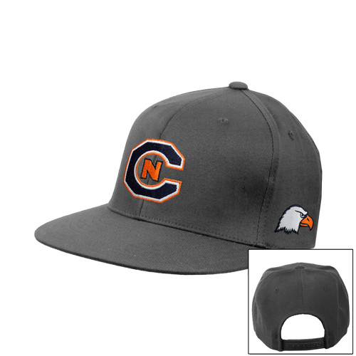  Charcoal Flat Bill Snapback Hat - Official Logo