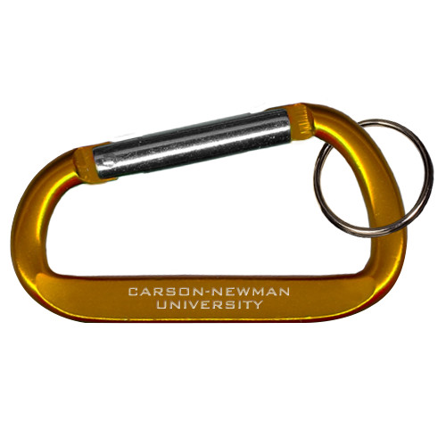  Orange Carabiner with Split Ring - Carson-Newman University Engraved