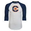 Thumbnail image for  White/Navy Raglan Baseball T Shirt