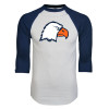 Thumbnail image for  White/Navy Raglan Baseball T Shirt