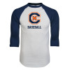 Thumbnail image for  White/Navy Raglan Baseball T Shirt