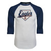 Thumbnail image for  White/Navy Raglan Baseball T Shirt
