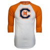 Thumbnail image for  White/Orange Raglan Baseball T Shirt