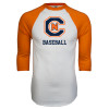 Thumbnail image for  White/Orange Raglan Baseball T Shirt