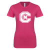 Thumbnail image for  Next Level Womens Fuchsia Boyfriend Tee