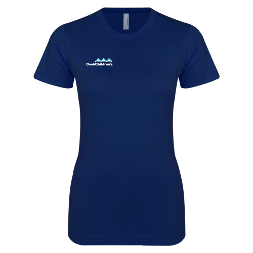 Next Level Womens Navy Boyfriend Tee