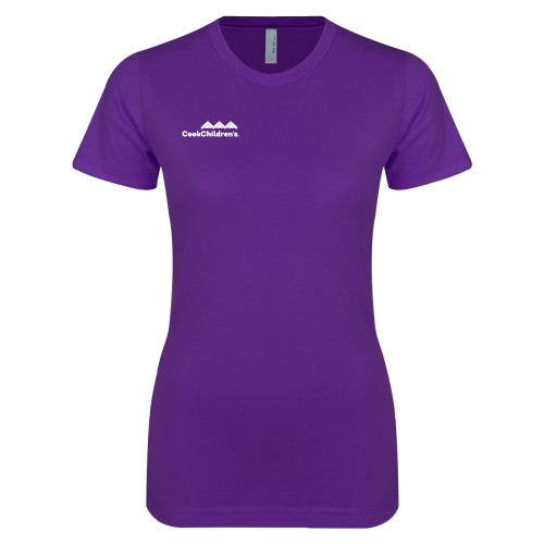 Next Level Womens Purple Boyfriend Tee