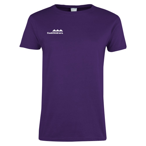 Womens Purple Short Sleeve Tee