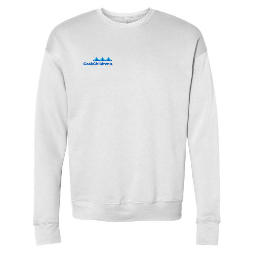 Bella + Canvas White Fleece Crew