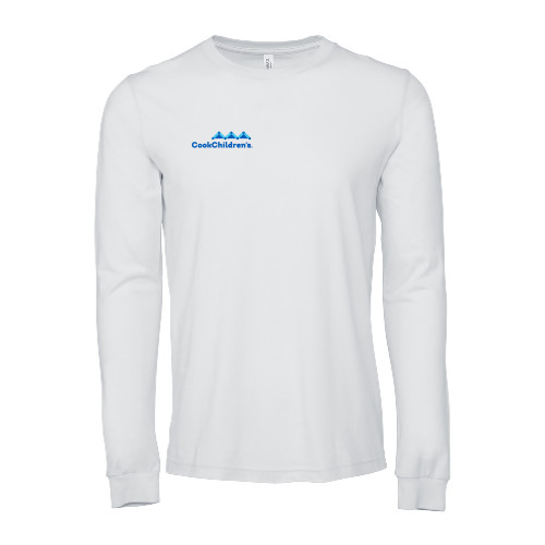 Bella + Canvas White Jersey Cotton Long Sleeve T Shirt