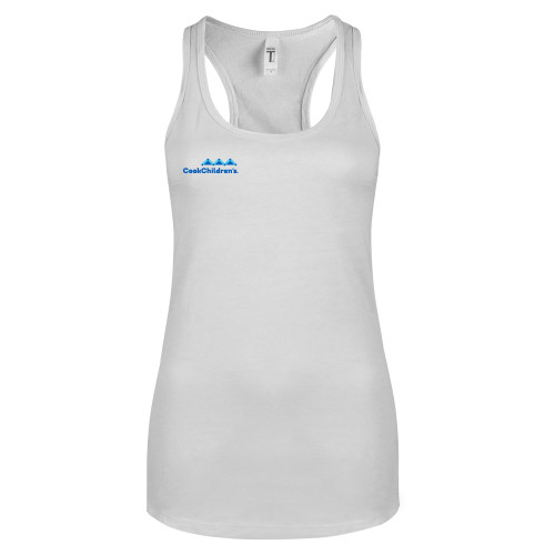 Next Level Racerback Tank White