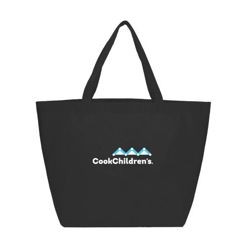 Yaya Non Woven Black Shopper Tote