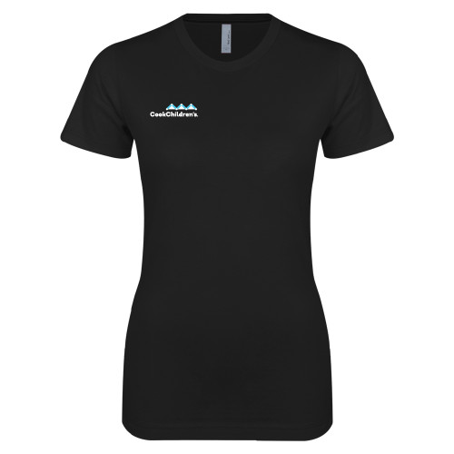 Next Level Womens Black Boyfriend Tee