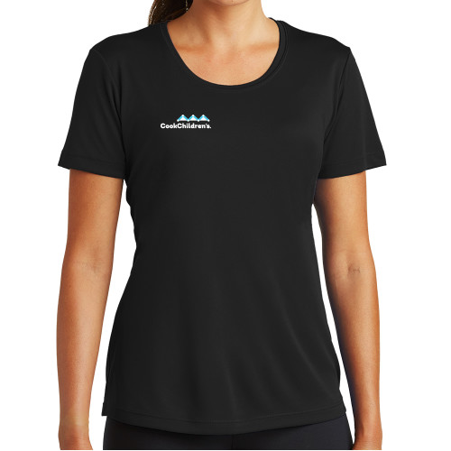 Womens Black Performance Tee