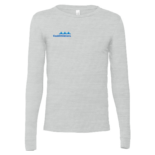 Bella + Canvas Ash Grey Jersey Cotton Long Sleeve T Shirt