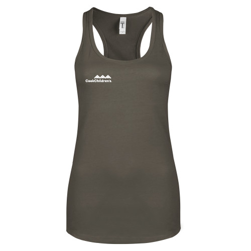 Next Level Womens Charcoal Racerback Tank 