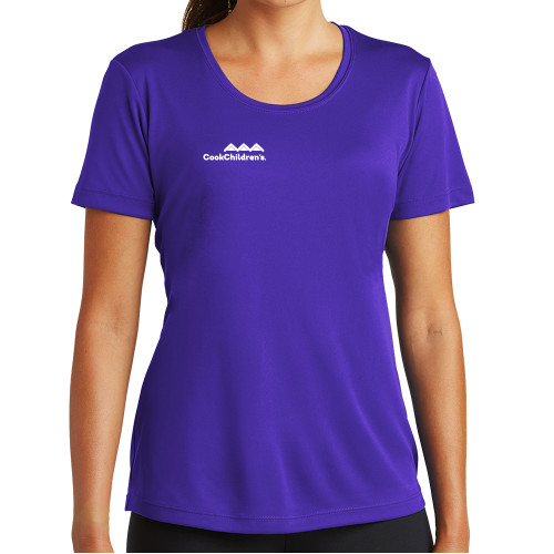 Womens Purple Performance Tee