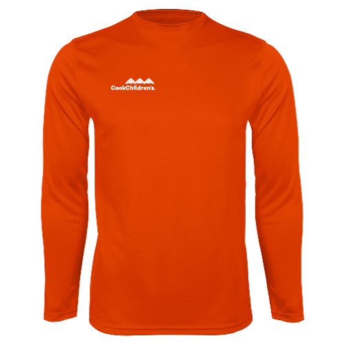 Orange Performance Long Sleeve Shirt