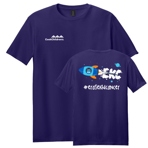 #erasekidcancer Softstyle Dark Purple T Shirt