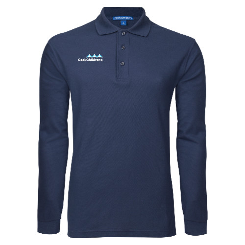 Navy Long Sleeve Polo