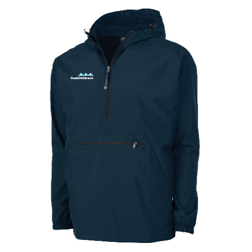 Charles River Navy Pack N Go Pullover Rain Jacket