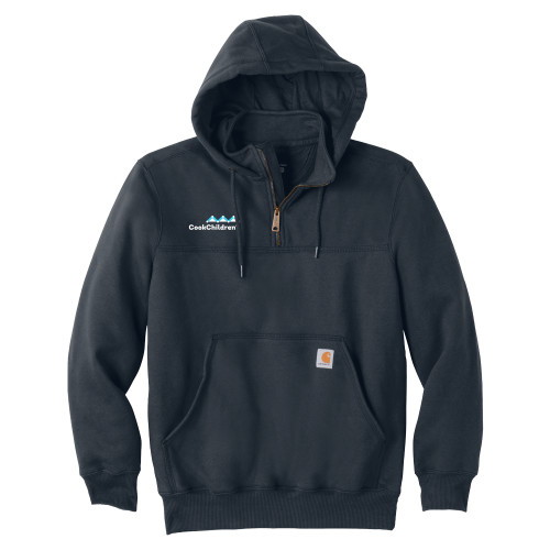 Carhartt Navy Rain Defender Paxton Hooded Zip Sweatshirt