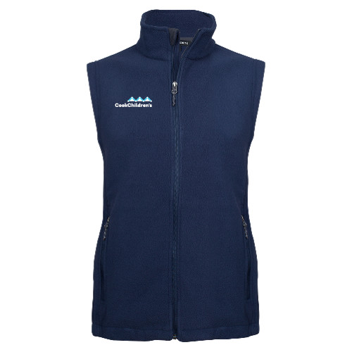 Navy Fleece Full Zip Vest