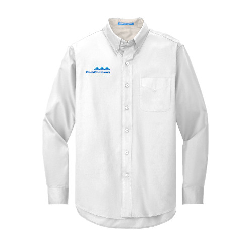 White Twill Button Down Long Sleeve