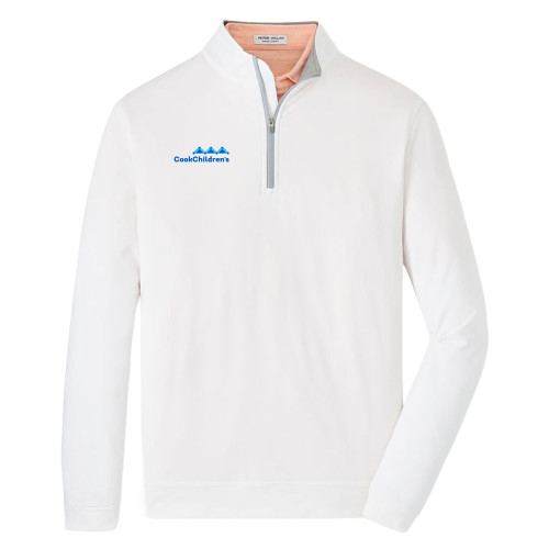 Peter Millar White Perth Performance 1/4 Zip